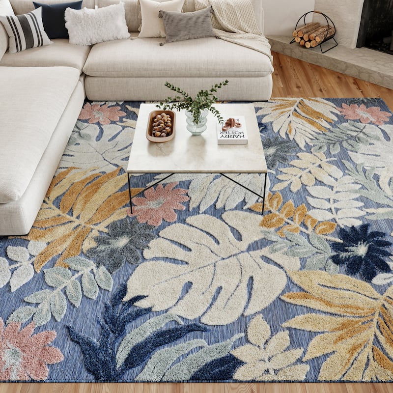 Nourison Suncoast Indoor/Outdoor Tropical Floral Area Rug