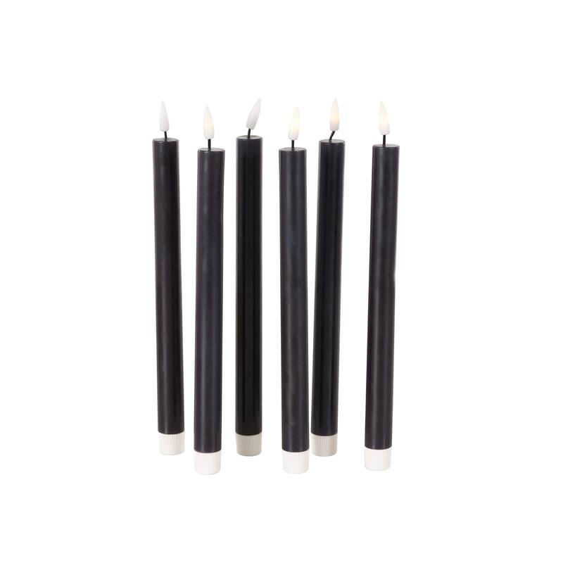 Wax Flameless Candle with Remote Control - Set of 6 Red, Black, White, Yellow, Blue or Pink - Roche River Decor