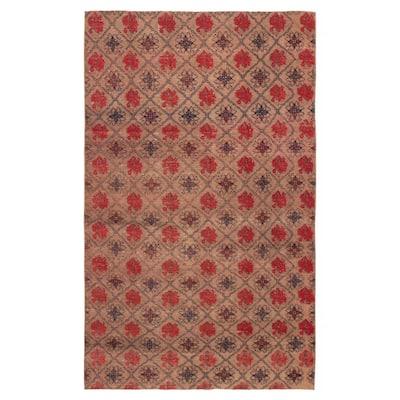 ECARPETGALLERY Hand-knotted Melis Vintage Tan Wool Rug - 4'4 x 7'7