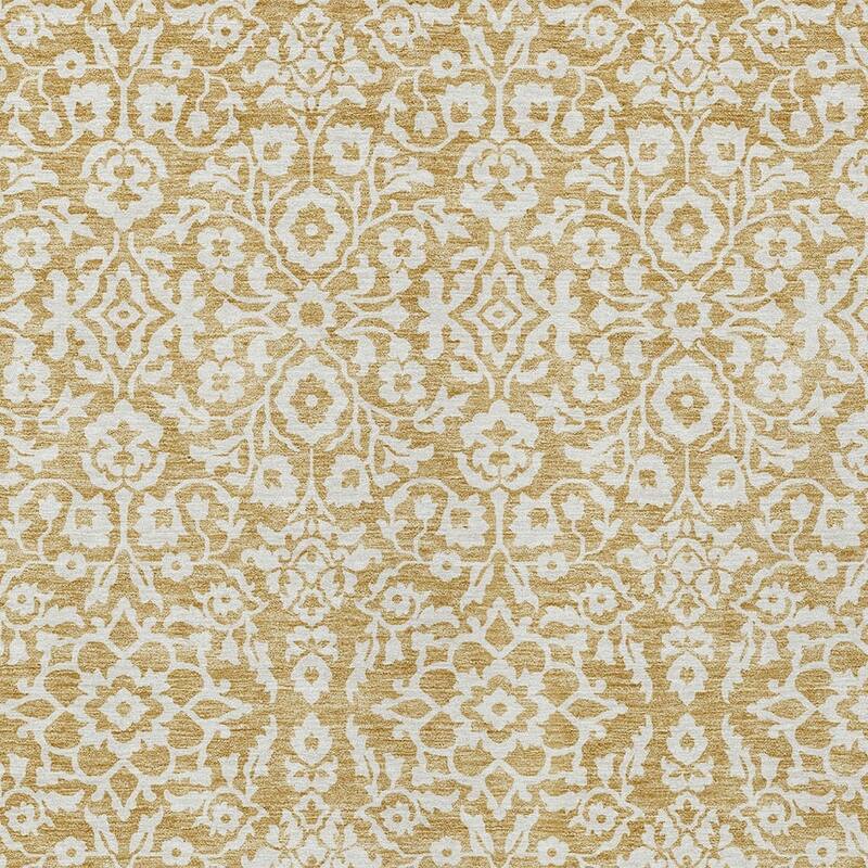 HomeRoots Damask Traditional Rectangle Outdoor Rug