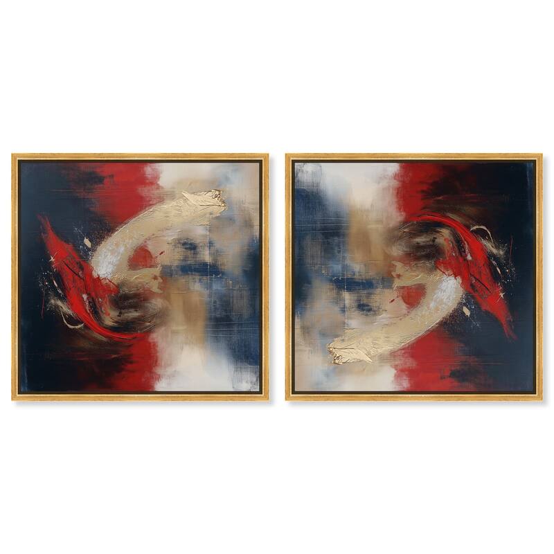 Flower Impressions Canvas by Art Remedy - 45" x 30" - Gold