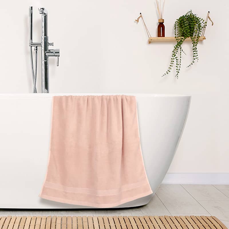 Soft Bath Towels, 2 Pack Stripes Large Bathroom Towels Set Highly Absorbent Towels for Bathroom 28" x 56"