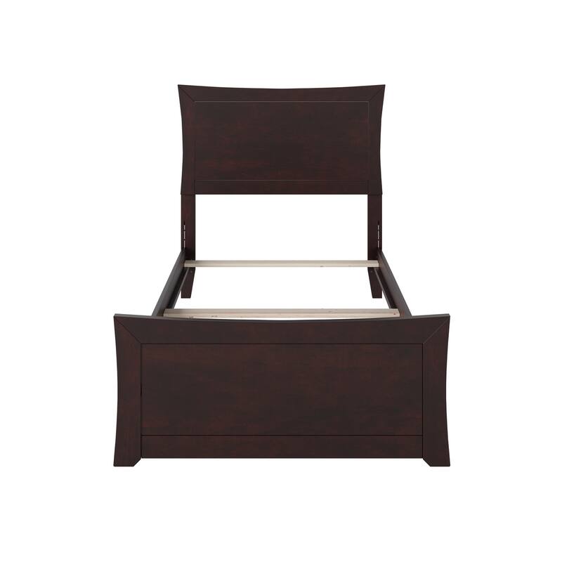 Metro Twin XL Foundation Bed Frame with Matching Foot Board in Espresso