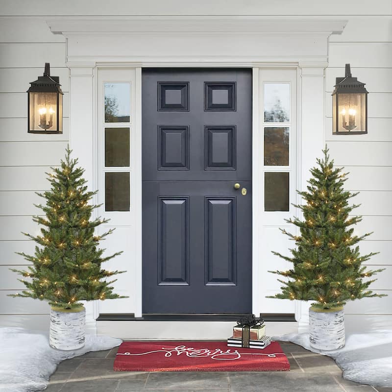 Puleo International 4.5 ft. Pre-Lit Potted Tree
