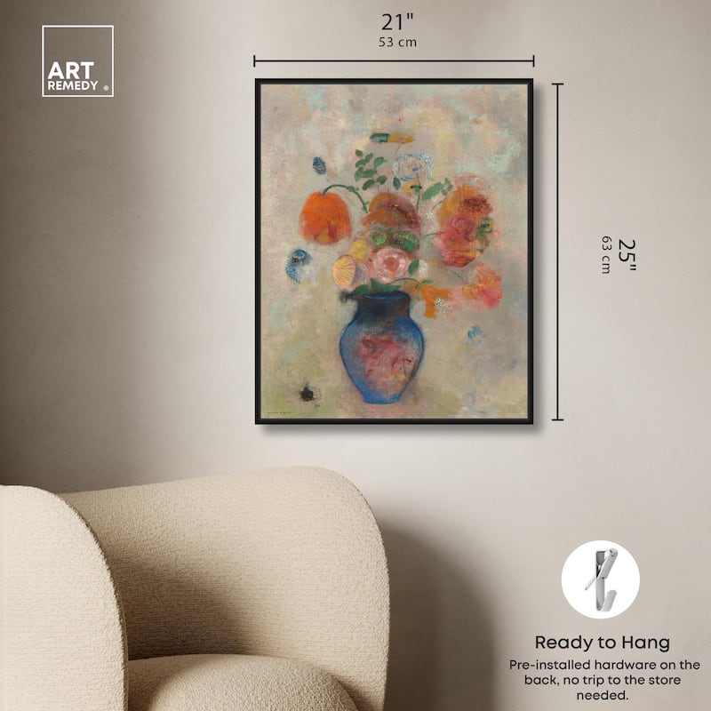 Vase with Flowers 1990 Canvas by Art Remedy
