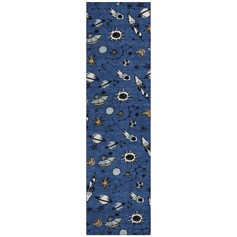 Machine Washable Indoor/ Outdoor Spaceship Chantille Rug