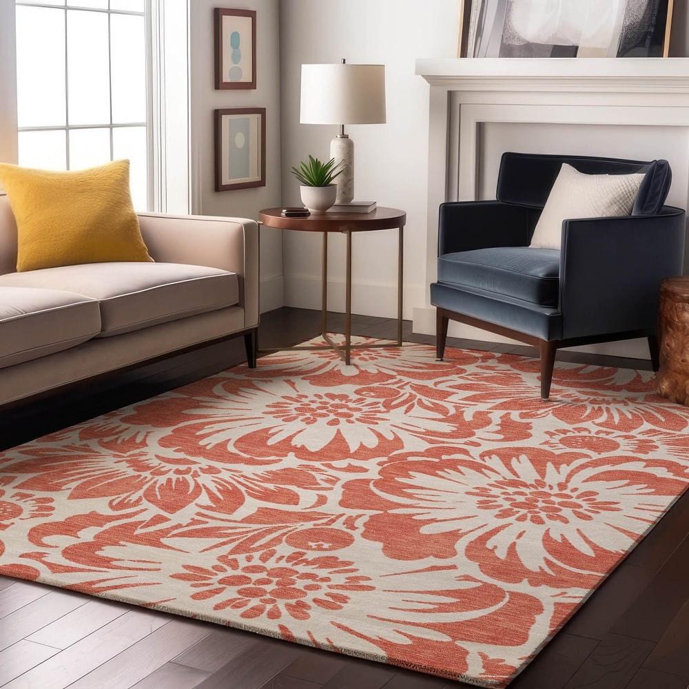 Premium Washable Super Soft Modern Floral Mayfield Rug