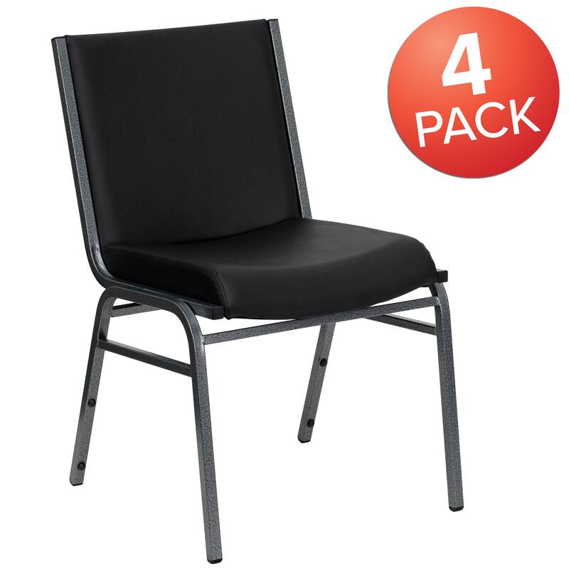 4 Pack Heavy Duty Stack Chair - 21"D x 19.75"W x 31.25"H