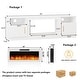 preview thumbnail 38 of 42, Bossin 70" Fireplace TV Stand with 36" Electric Fireplace, TV Stand for TVs Up to 80", 20 Colors LED Lights/Entertainment Center