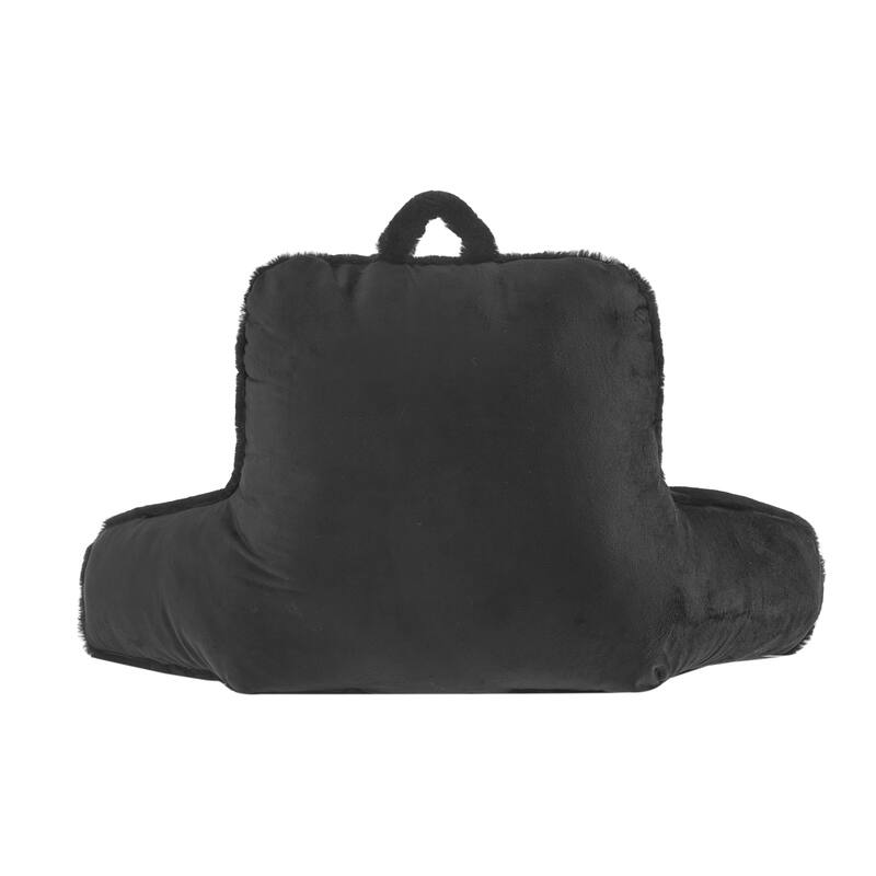 Urban Shop Decorative and Supportive Backrest Bed Pillow,Black