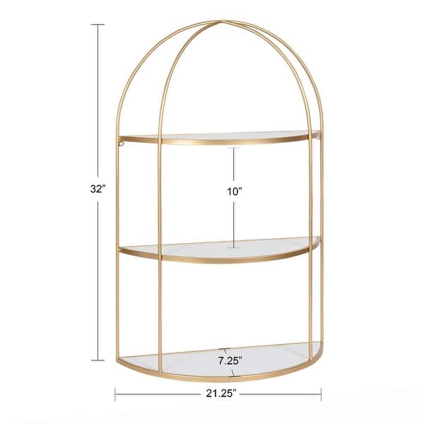 Kate and Laurel Freade Tiered Wall Shelf - 22x8x32