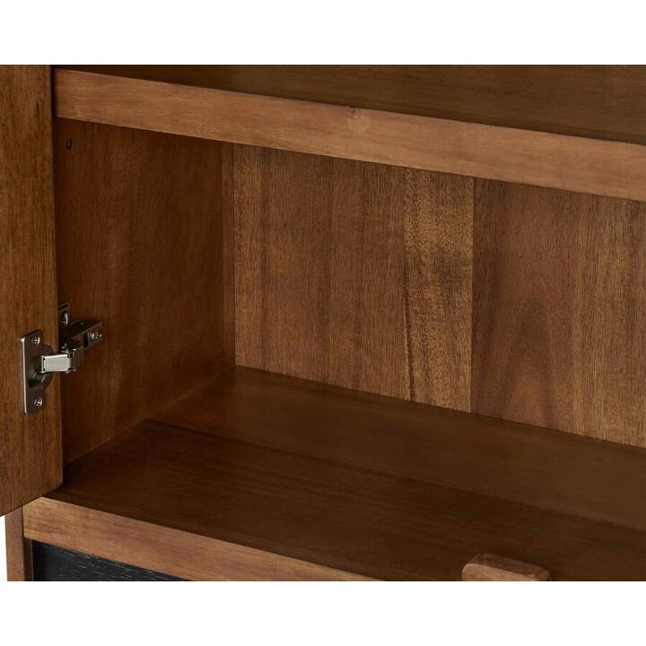 Modern Wood Lower Doors Bookcase, Office Bookcase, Office Shelving, Office Storage, Fully Assembled, Rich Medium Brown