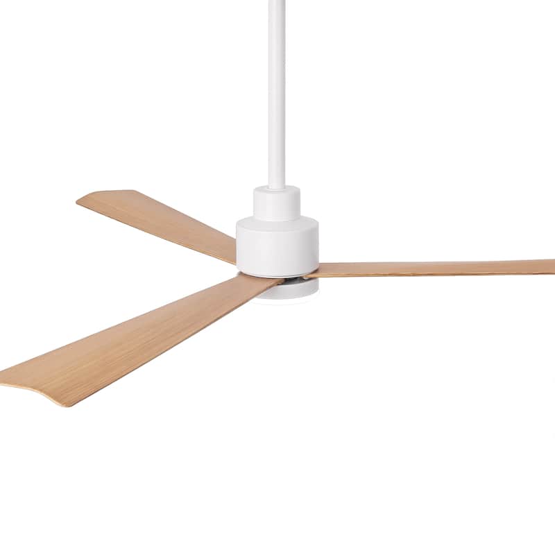 52" Modern Integrated LED White Ceiling Fan with Light and Remote
