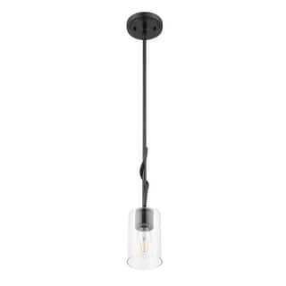 Prominence Home Lantier Mini Pendant Matte Black with Clear Glass