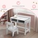 preview thumbnail 11 of 12, MDF Children's Study Desk And Chair Set With 2 Storage Compartments