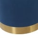 preview thumbnail 66 of 88, Adeco Round Storage Ottoman Footrest Stool Velvet Gold Plating Base