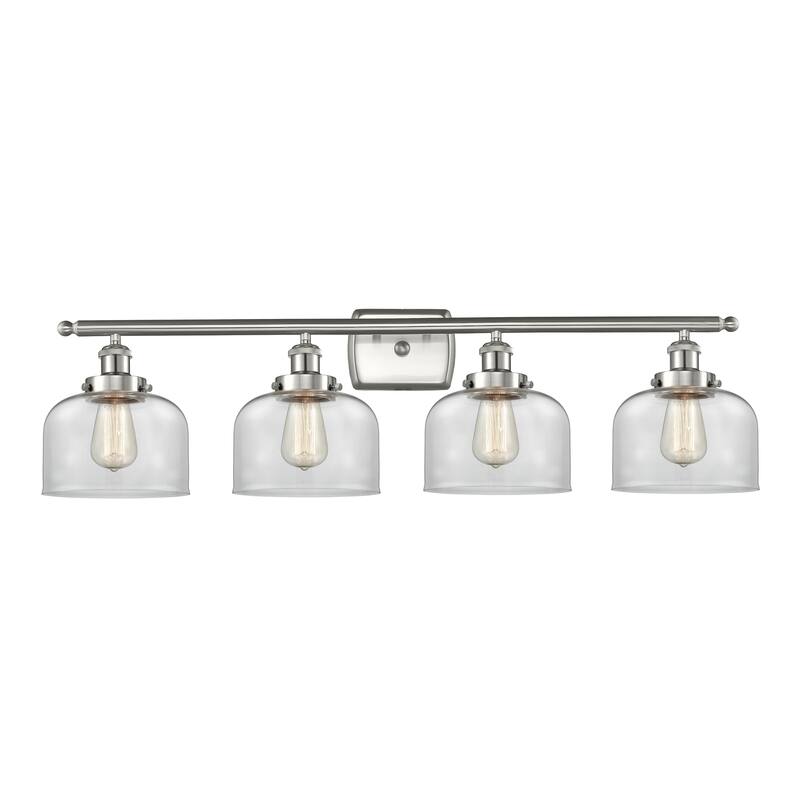 Innovations Lighting Ballston Urban Bell - 4 Light 38" Bath Vanity Light - Clear/Brushed Satin Nickel