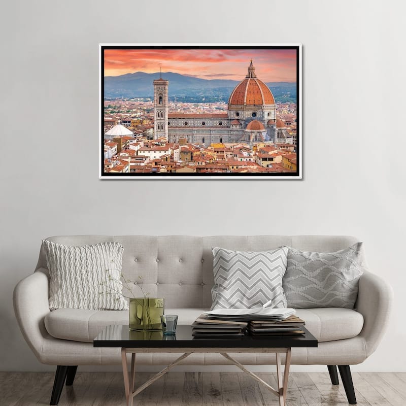 iCanvas "Il Duomo Florence Sunset,Italy" by Susanne Kremer Framed Canvas Print