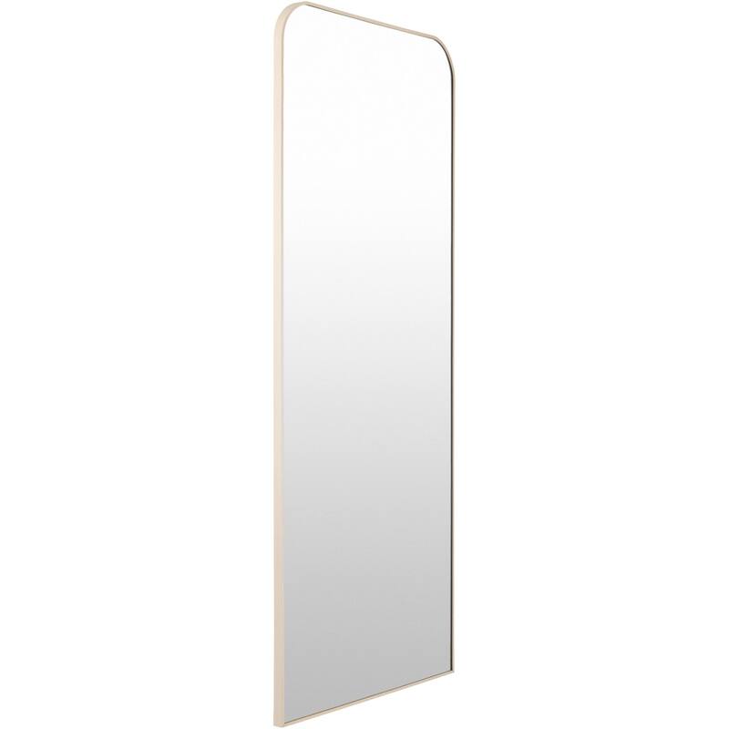 Livabliss Aranya Modern Aluminum Full Length Squared Arch Mirror - 67"H x 28"W x 1"D