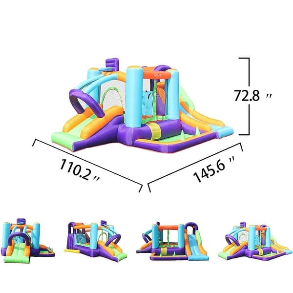 Bounce House for Kids and Toddler, Inflatable Bouncy Castle with Blower Outdoor Indoor Backyard Jumping House with Slide