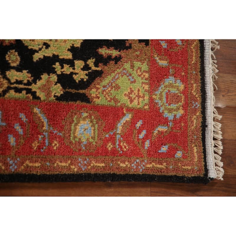 Black Kazak Indian Area Rug Hand-knotted Wool Carpet - 2'7"x 6'0"
