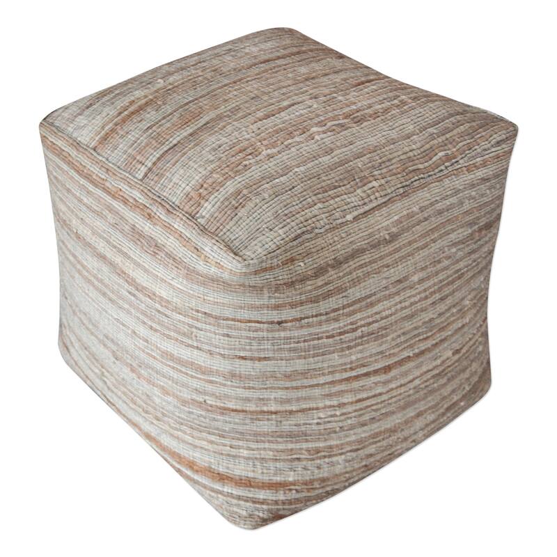 Uttermost Shiro 18 Inch Wide Hemp Pouf Ottoman - Butterscotch
