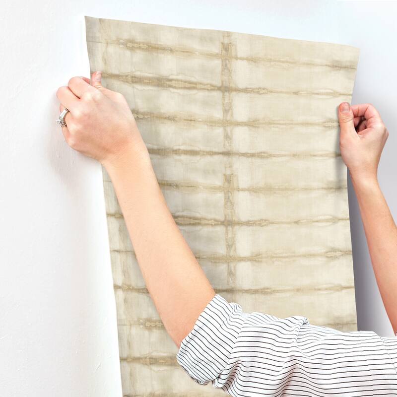 A-Street Prints Modulus Wheat Geometric Stripe Wallpaper