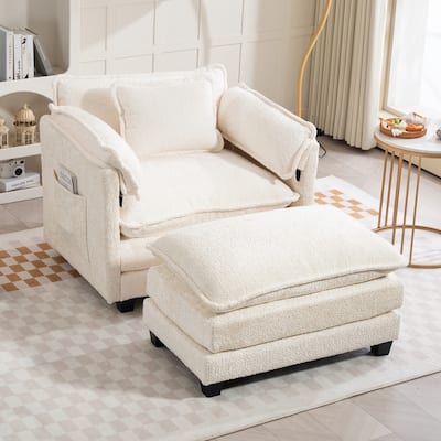 39.76" Single Sofa Chair, Ottoman