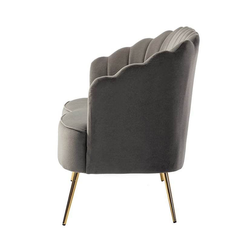 Xabier 52''Loveseat with Flower Shaped Back Design