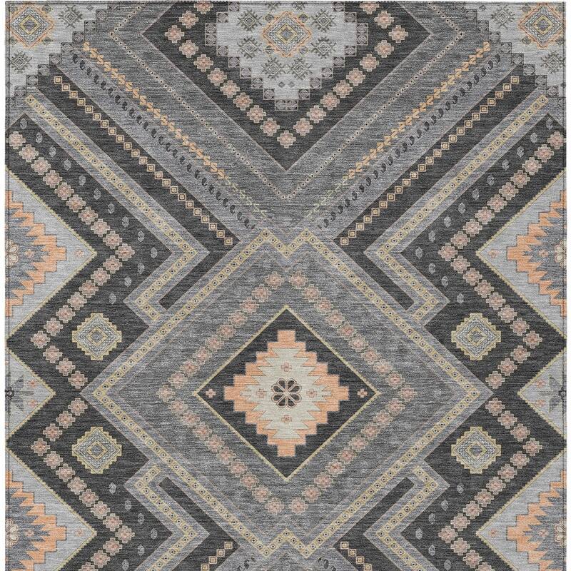 HomeRoots Tribal Transitional Rectangle Outdoor Rug