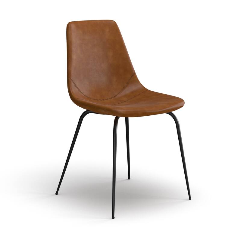 Malcolm Vegan Leather Side Chairs Black Legs (Set of 2)