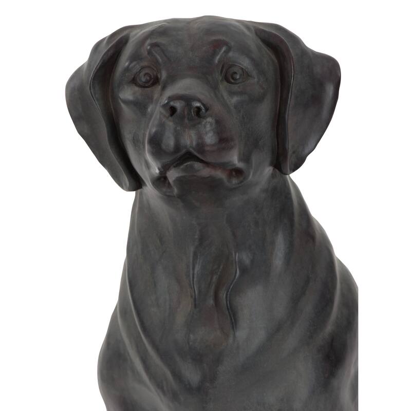 Brown Polystone Dog Decorative Sculpture