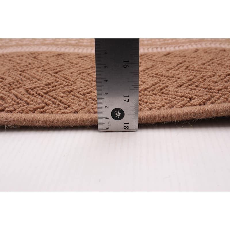ECARPETGALLERY Machine Woven Lotus Mod Brown Polypropylene Rug - 6'7 x 9'4