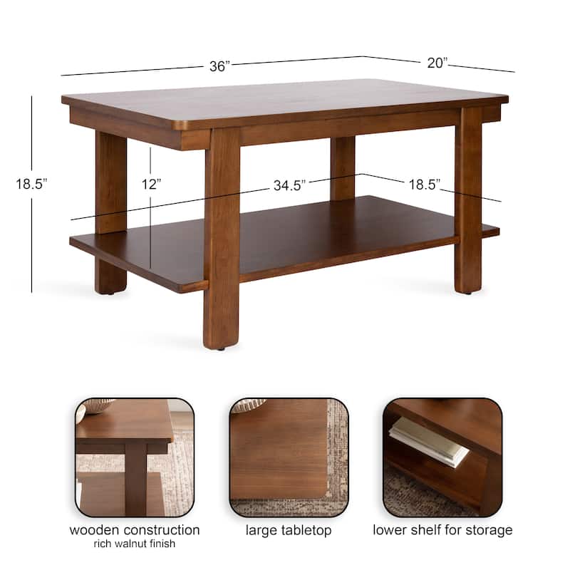 Kate and Laurel Foxford Rectangle Coffee Table