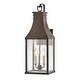 preview thumbnail 1 of 1, Hinkley Beacon Hill Collection Three Light Outdoor Large Wall Mount Lantern, Blackened Copper