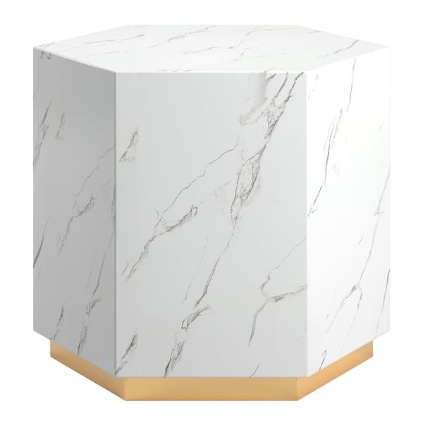 Darcy Faux Marble End Table by iNSPIRE Q Bold