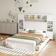 preview thumbnail 12 of 105, Modern Platform Bed with Integrated Cabinet, Trundle Bed and Drawers