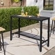 preview thumbnail 7 of 12, Pellebant Patio Outdoor Bar Table Rectangle Pub Table Dining Table