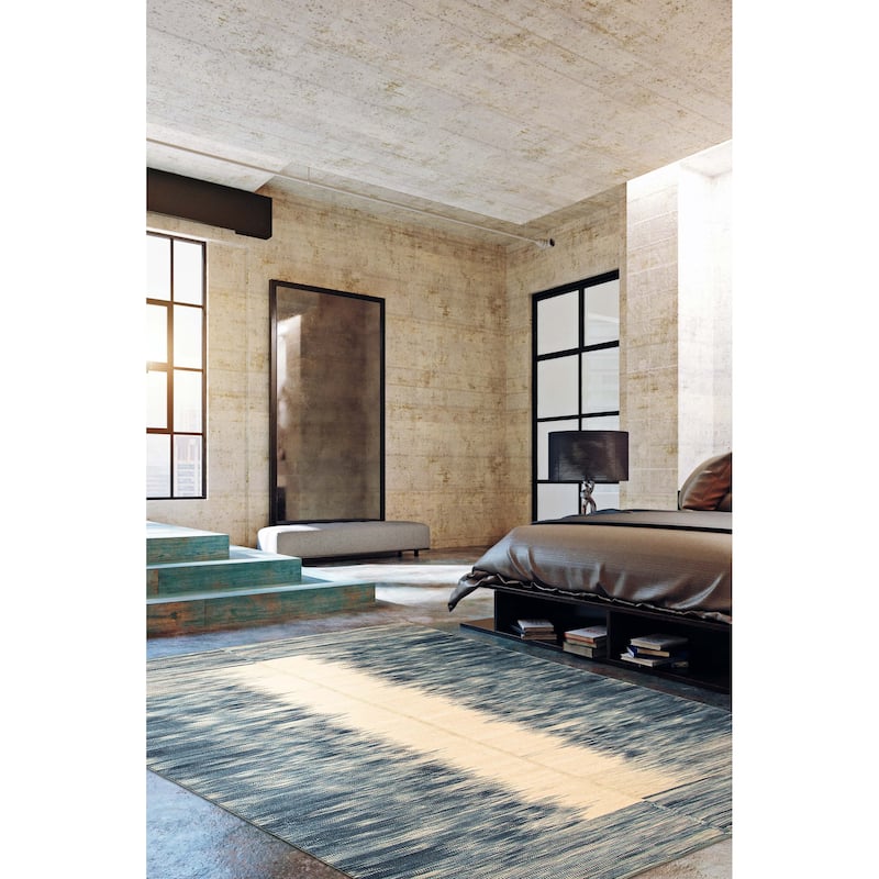 ECARPETGALLERY Flat-Weave Ankara FW Teal Wool Kilim - 5'2 x 8'0