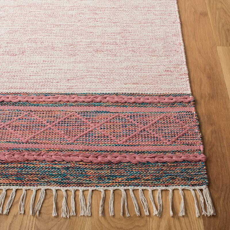 SAFAVIEH Handmade Montauk Natalie Boho Cotton Fringe Rug