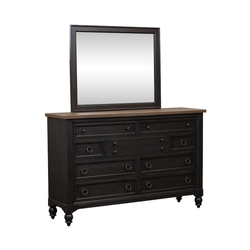 Americana Farmhouse Black Finish Optional Dresser and Mirror