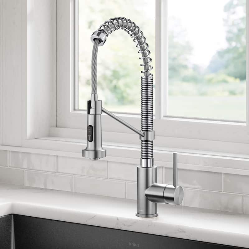 Kraus Bolden 2-Function 1-Handle Commercial Pulldown Kitchen Faucet