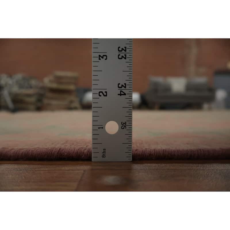 Hand Knotted Oriental 100% Wool Carpet Transitional Floral Green Oushak Area Rug - 14' 0'' X 10' 4''