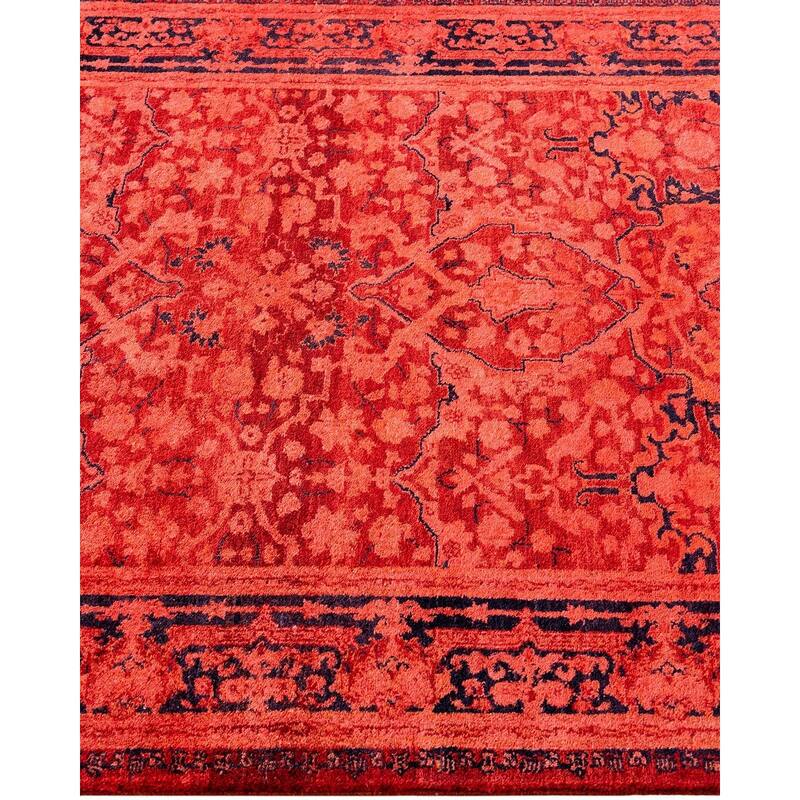 Contemporary Overdyed Wool Hand Knotted Runner - 3' 1" x 7' 7"