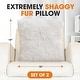 preview thumbnail 123 of 136, Cheer Collection Super Soft Shaggy Long Hair Throw Pillows Set of 2 Plush Accent Cushions