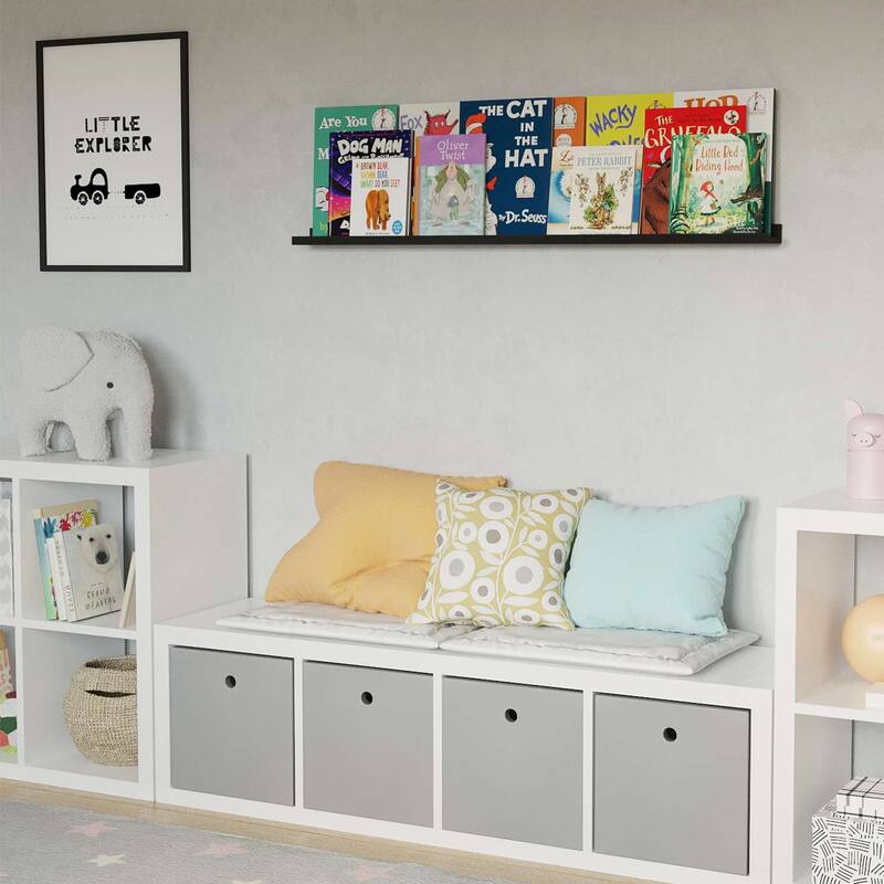 Wallniture Boston 46" Floating Shelves for Wall, Picture Ledge (Set of 3)