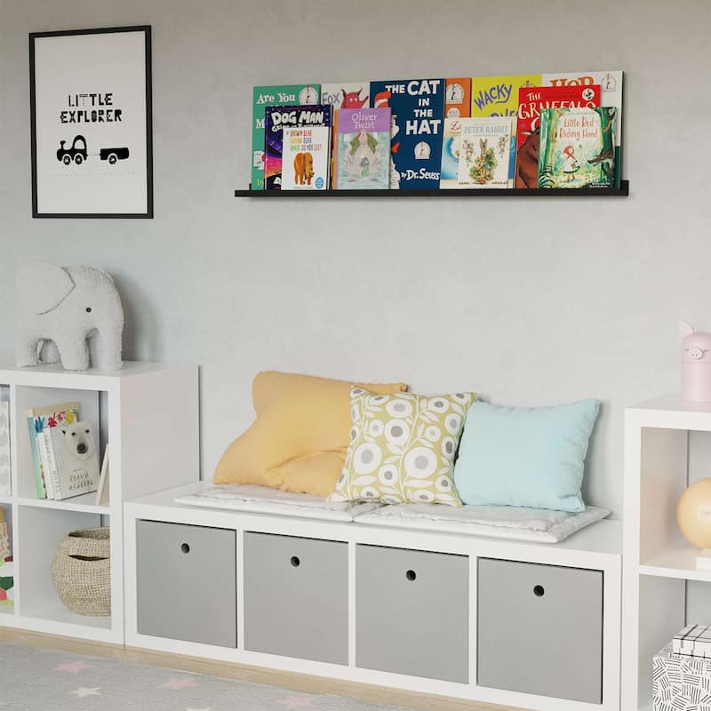 Wallniture 46" Floating Shelves for Wall, Picture Ledge (Set of 4)