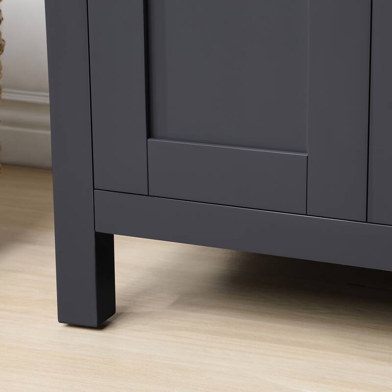 OVE Decors Tahoe 72 in. Dark Charcoal Vanity with 2 Mirrors included