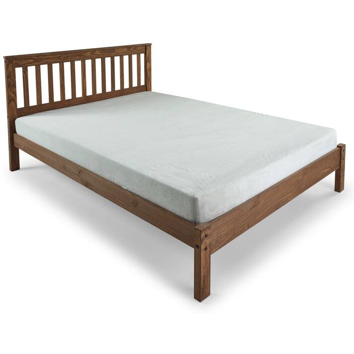 Wood Slatted Full Double Size Bed Corona Collection | Furniture Dash
