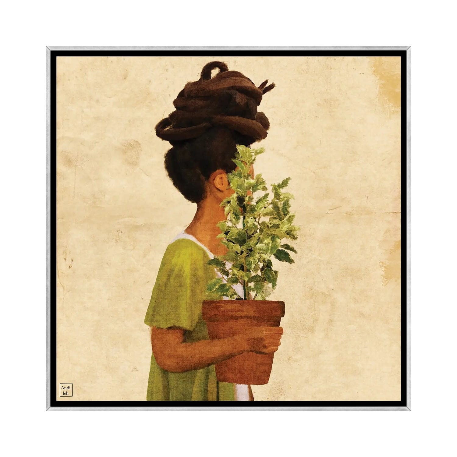 iCanvas "Earth Child" by Andileh Framed